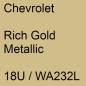 Preview: Chevrolet, Rich Gold Metallic, 18U / WA232L.